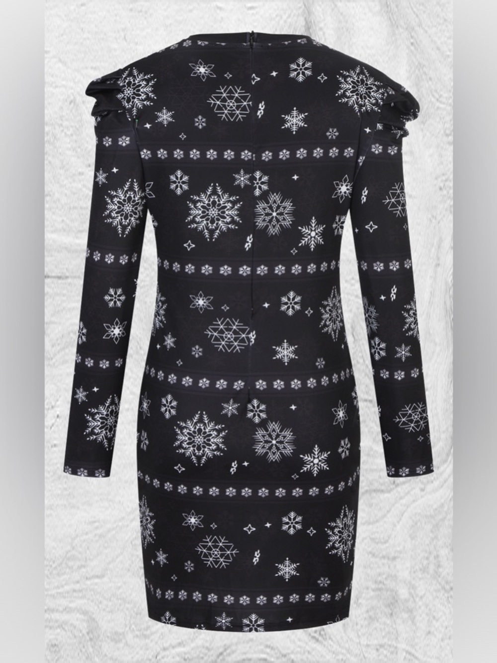 Blue Zone Planet Dress Snowflake Print Long Sleeve Medium - Picture 3 of 10